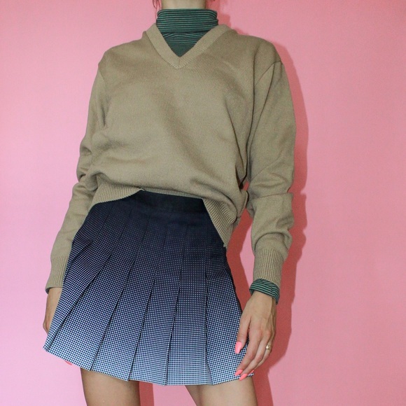 Vtg Deadstock Youth Uniform Acrylic V-Neck Sweater - Picture 5 of 10